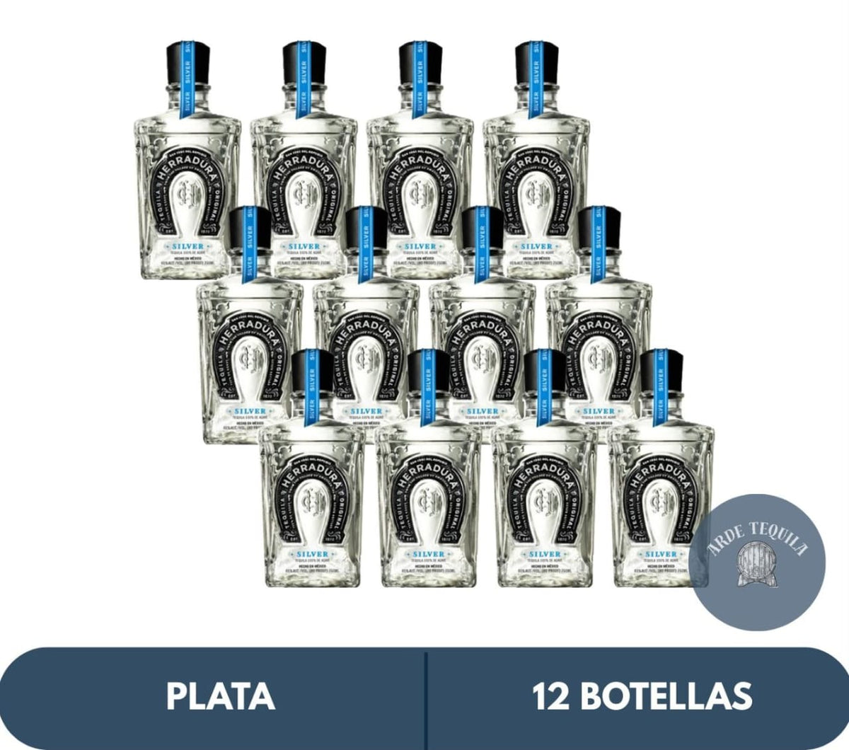12 Botellas Herradura Plata 700ml