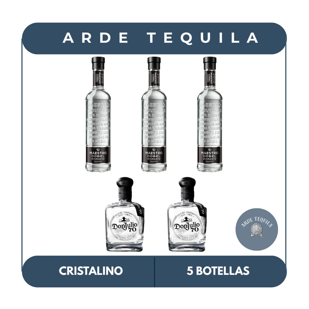 3 Botellas Dobel Diamante y 2 Botellas Don Julio 70 700ml