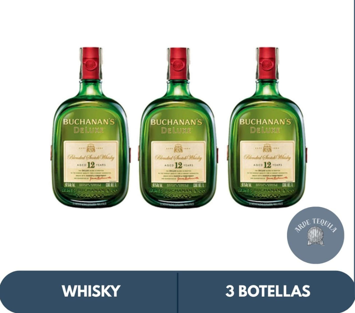 3 Botellas Buchanan's 12 700ml