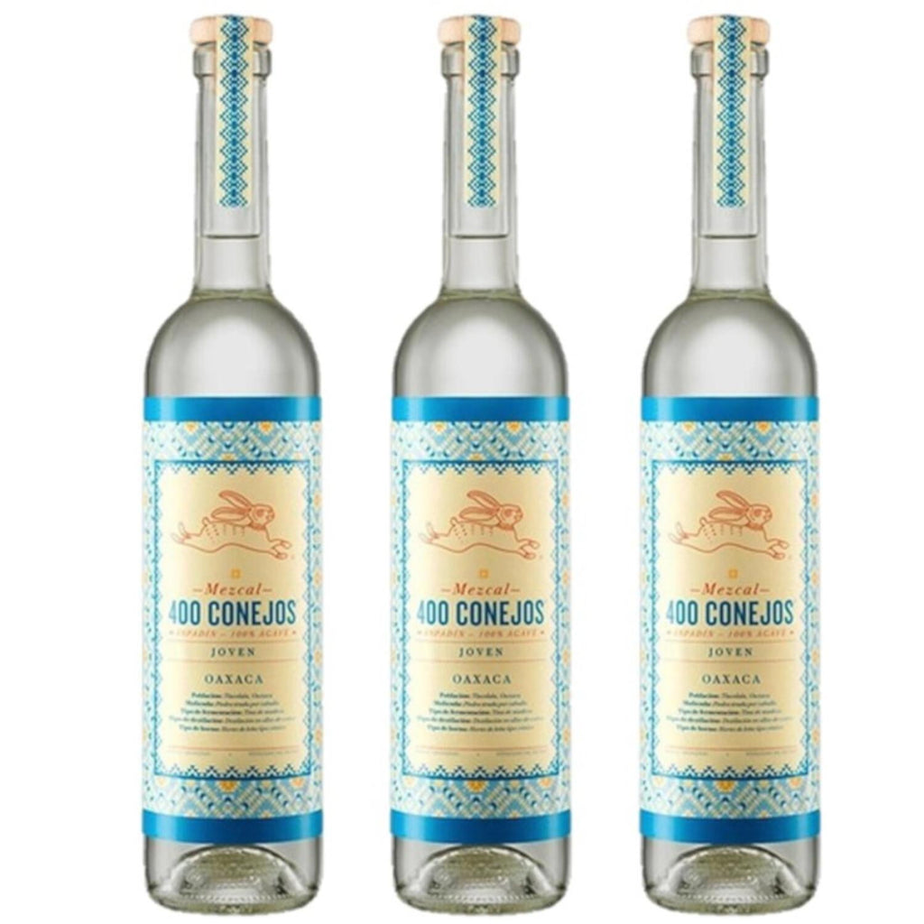 3 Botellas Mezcal 400 Conejos Joven
