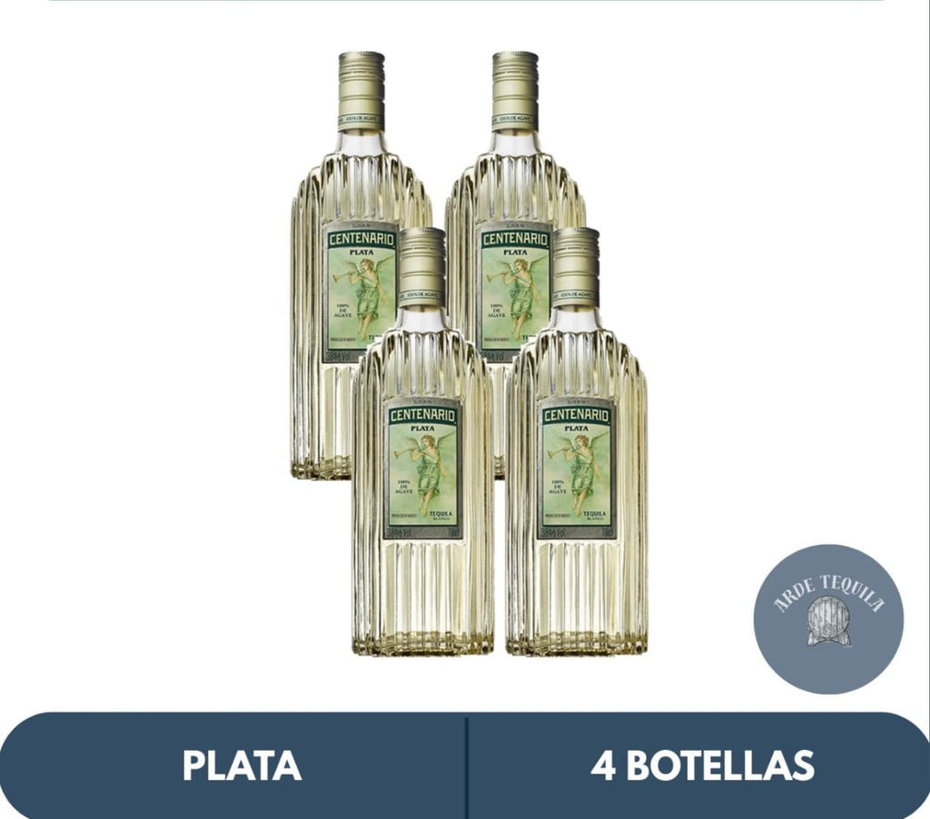 4 Botellas Centenario Plata 950ml