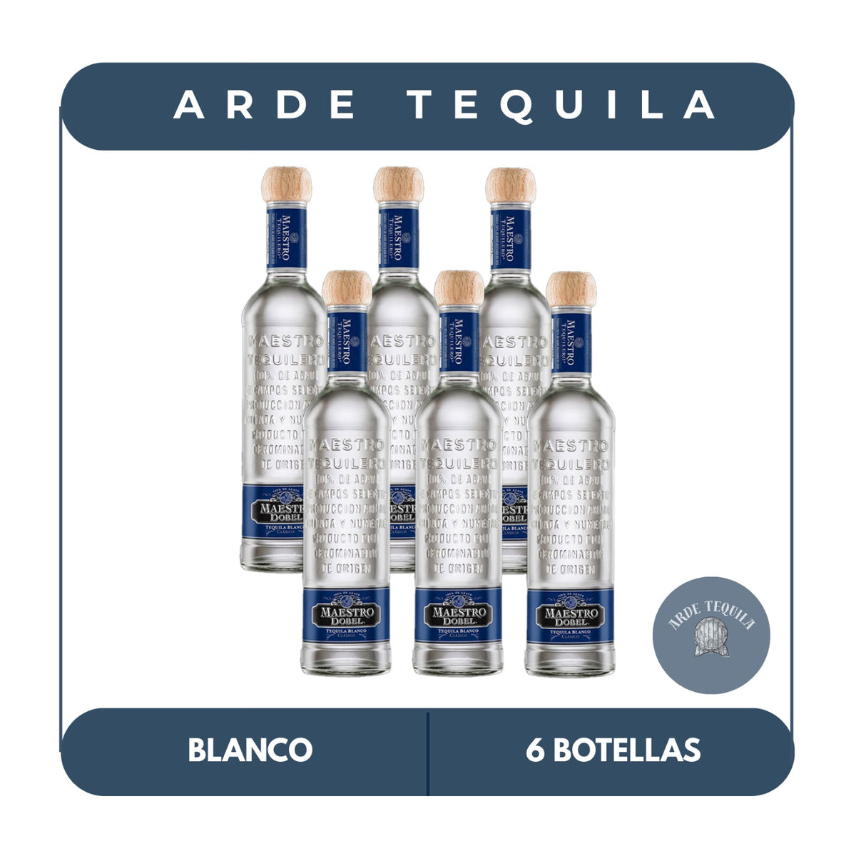 6 Botellas Dobel Blanco 700ml