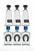 3 Botellas 1800 Cristalino 700ml y 3 Botellas Herradura Plata 700ml