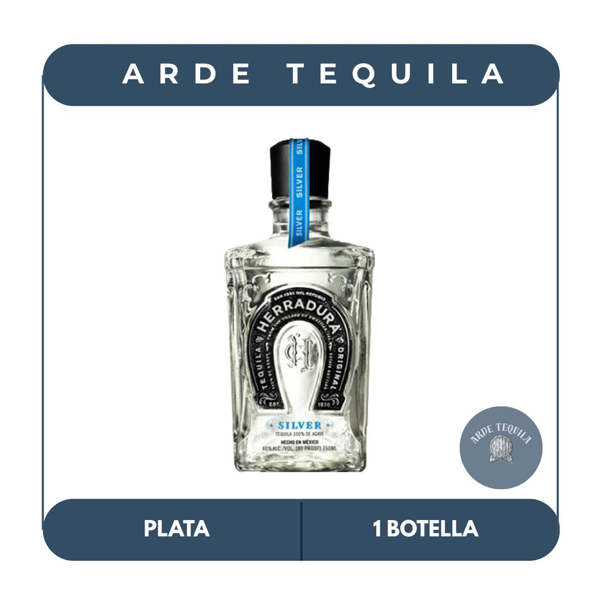 1 Botella Herradura Plata 700ml