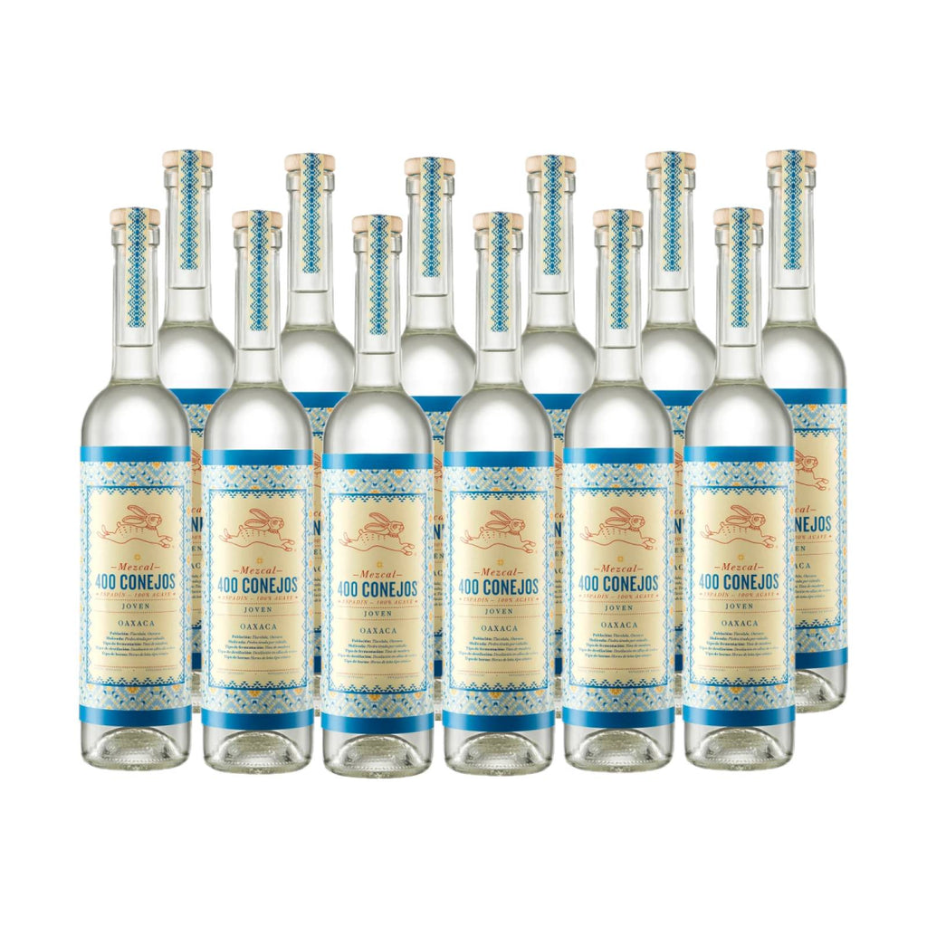 12 Botellas Mezcal 400 Conejos Joven 700ml