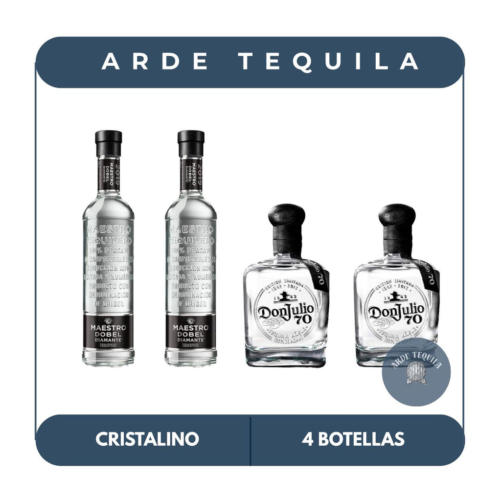 2 Botellas Dobel Diamante y 2 Botellas Don Julio 70 700ml