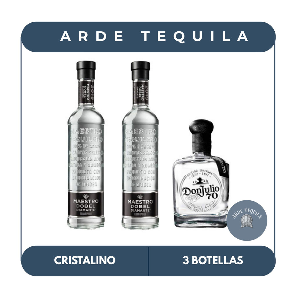 2 Botellas Dobel Diamante y 1 Botella Don Julio 70 700ml