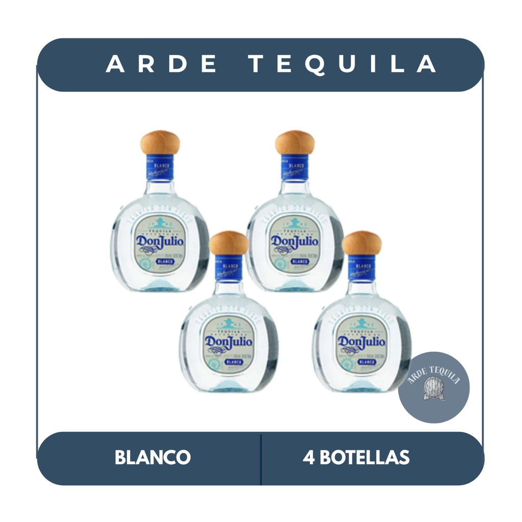 4 Botellas Don Julio Blanco 700ml