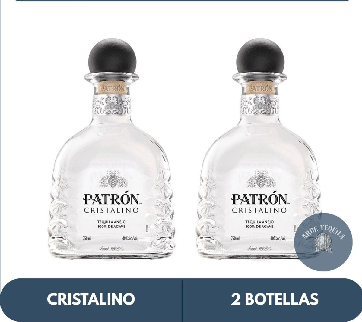 2 Botellas Patron Cristalino 700ml