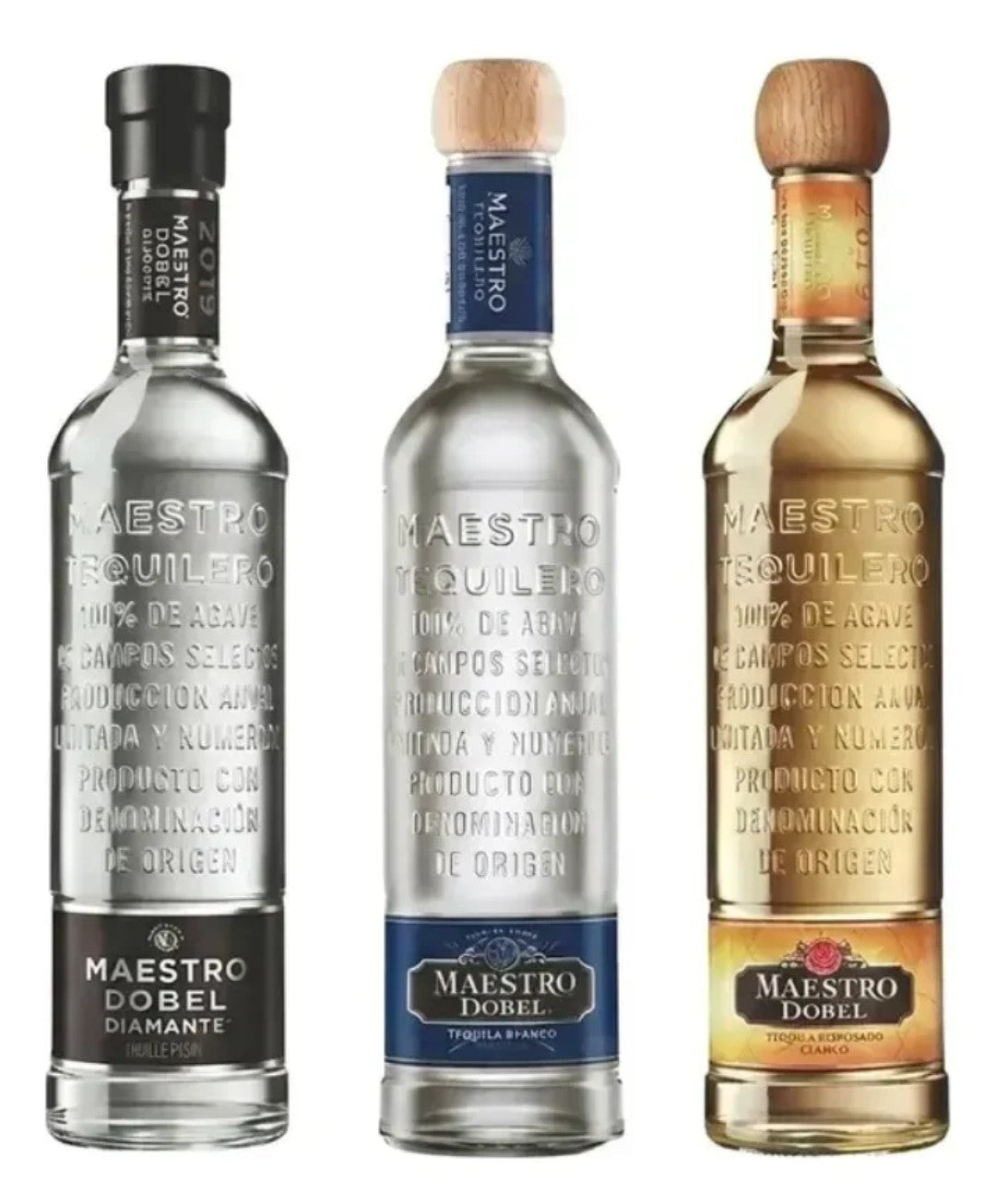 1 Dobel Diamante,1 Dobel Blanco y 1 Dobel Reposado 700ml
