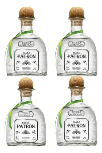 4 Botellas Tequila Patron Silver 700ml