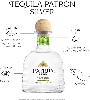 2 Botellas Tequila Patron Silver 700ml
