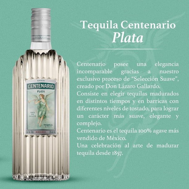 1 Botella Dobel Diamante y 1 Botella Centenario Plata 700ml