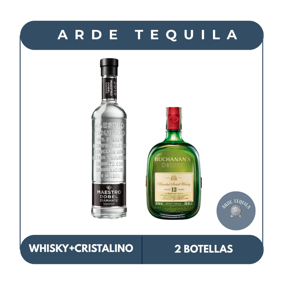 1 Botella Dobel Diamante y 1 Buchanan's 12 700ml