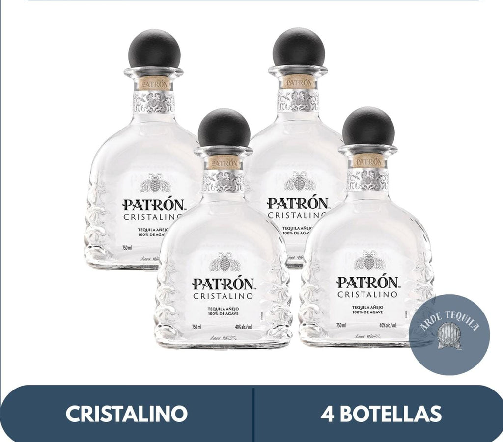 4 Patron Cristalino 700ml