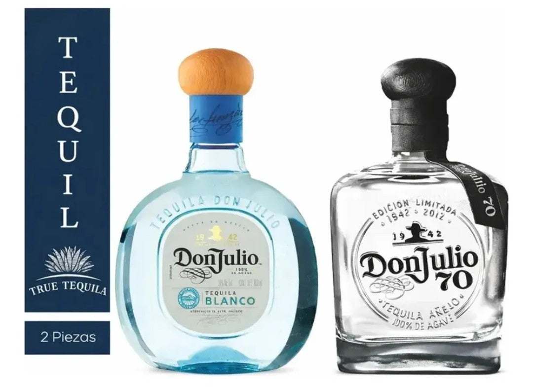 1 Botella Don Julio 70 y 1 Botella Don Julio Blanco 700ml